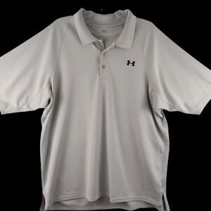 Under Armour Mens XXLarge Loose Fit Mens Golf Polo Shirt Gray Size 2XL